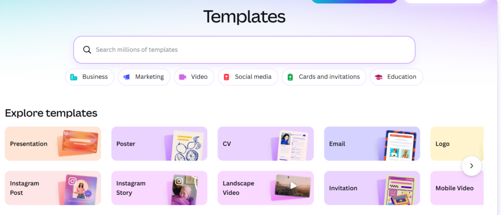 Select templates