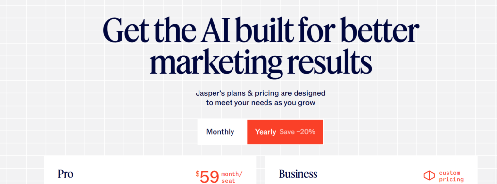 Jasper AI Pricing Plans